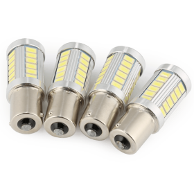 Car Tail Brake Stop Backup Reverse Turn Signal Lights 4 Pcs LED Bulbs