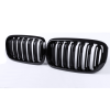 LEAVAN Gloss Black Dual Front Kidney Grille for 14-18 BMW X5 X6 F15 F16 X5M X6M