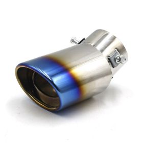 Universal Car Stainless Steel Chrome Rear Round Exhaust Tail Muffler Tip Pipe