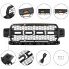 Matte Black Front Grill Grille Fit For Ford F150  2018-2020 With Led light