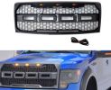 ABS Black Front Trim Replacement Grille Front Bumper Grills With Led Fit For FORD F150 2009-2014