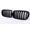 LEAVAN Dual Gloss Black Front Kidney Grille for 14-18 BMW X5 X6 F15 F16 X5M X6M