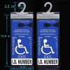Handicap Placard Holder for Auto 10.6" x 5" with Large Hanger, Ultra Transparent Disabled Parking Placard Protector, 3 Pack