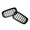 LEAVAN Gloss Black Dual Front Kidney Grille for 14-18 BMW X5 X6 F15 F16 X5M X6M