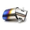 Universal Car Stainless Steel Chrome Rear Round Exhaust Tail Muffler Tip Pipe