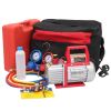 5 in 1 3.5CFM Vacuum Pump R134 R12 R22 Double Gauge Valve Set, US Plug