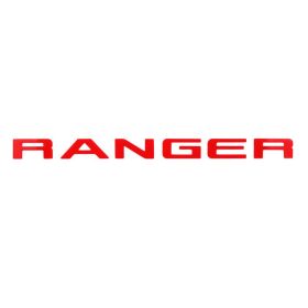 For Ford Ranger 2015-2020 Grille Top Logo Letter Grill RANGER 3D Emblem Original Size ABS Sticker With Glue Chromium Styling (Color: Red)