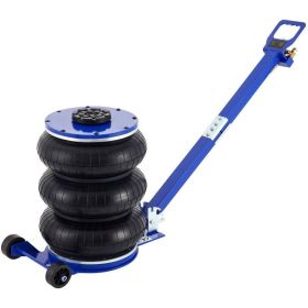 Portable Foldable Mobile Triple Bag Air Jack Quick Lift Pneumatic Jack (Load Capacity: 5T, Color: Blue)