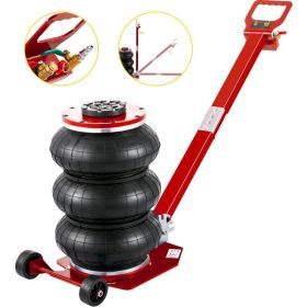 Portable Foldable Mobile Triple Bag Air Jack Quick Lift Pneumatic Jack (Load Capacity: 3T, Color: Red)