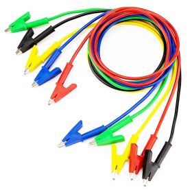 Electrician Home Use Alligator Clips Safety Operation Wide Application (Color: Multi Colors, Type: Wires Test Leads)