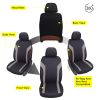11PCS Universal Car Seat Covers Fit Interior Accessories for Auto Truck Van SUV