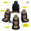 11PCS Universal Car Seat Covers Fit Interior Accessories for Auto Truck Van SUV